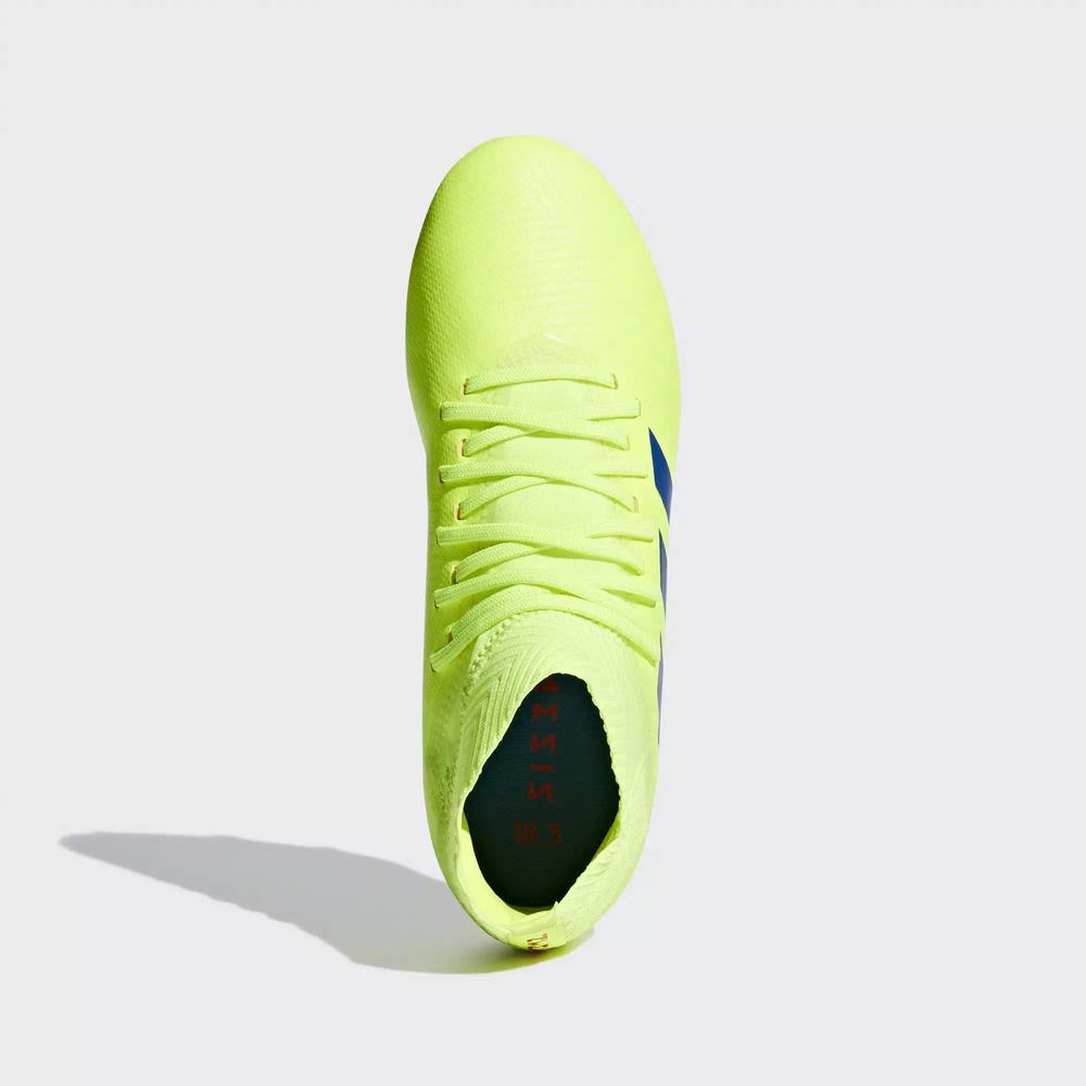 Adidas Nemeziz 18.3 Firm Ground Tacos de Futbol Amarillos Para Niño (MX-23843)